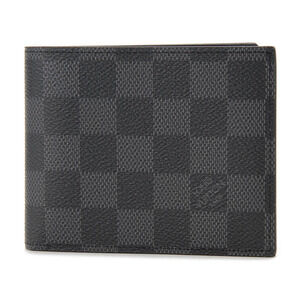 Louis Vuitton Bi fold Wallet Damier Graphite Black Portefeuille Amerigo